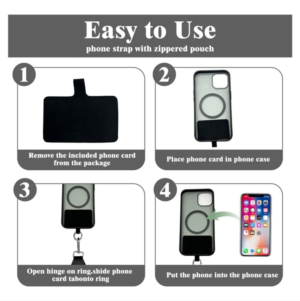 Clip and Go - Handheld with zippered bag, Color Black ⚫️